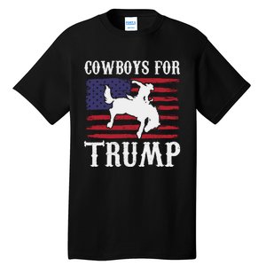 Cowboys For Trump Western Trump Supporter Tall T-Shirt