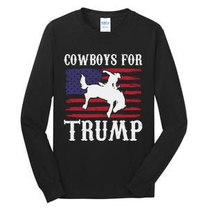 Cowboys For Trump Western Trump Supporter Tall Long Sleeve T-Shirt