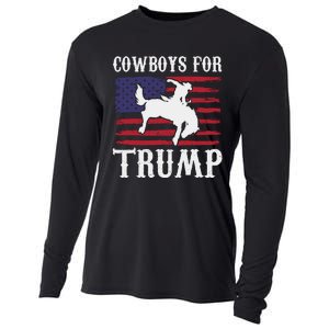 Cowboys For Trump Western Trump Supporter Cooling Performance Long Sleeve Crew