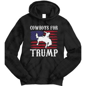 Cowboys For Trump Western Trump Supporter Tie Dye Hoodie