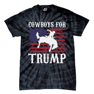 Cowboys For Trump Western Trump Supporter Tie-Dye T-Shirt