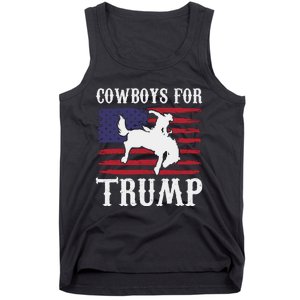 Cowboys For Trump Western Trump Supporter Tank Top