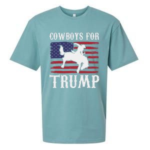 Cowboys For Trump Western Trump Supporter Sueded Cloud Jersey T-Shirt