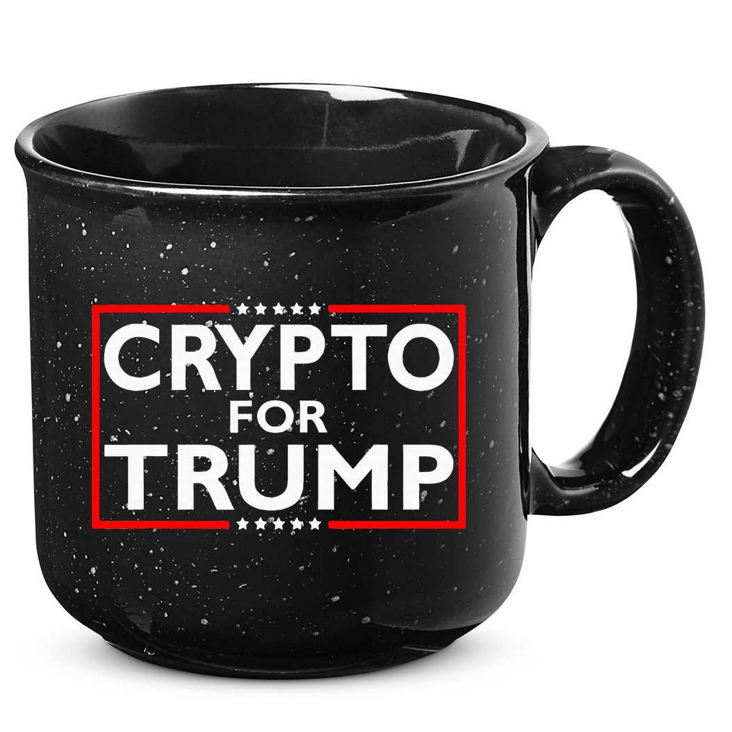 Crypto For Trump President Election 2024 Pro Cryptocurrency 15oz Campfire Ceramic Mug