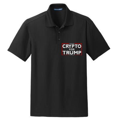 Crypto For Trump President Election 2024 Pro Cryptocurrency Dry Zone Grid Polo