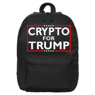 Crypto For Trump President Election 2024 Pro Cryptocurrency 16 in Basic Backpack