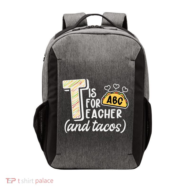 Cute Funny T Is For Teacher And Tacos Vector Backpack