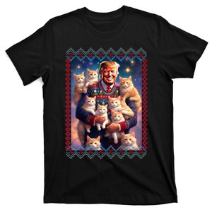 Cats For Trump 2024 Trump Christmas Ugly Sweater T-Shirt