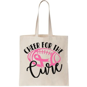 Cheer For The Cure Breast Cancer Awareness Girl Women Tote Bag