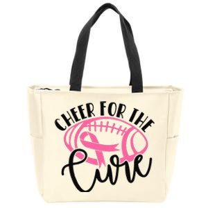 Cheer For The Cure Breast Cancer Awareness Girl Women Zip Tote Bag