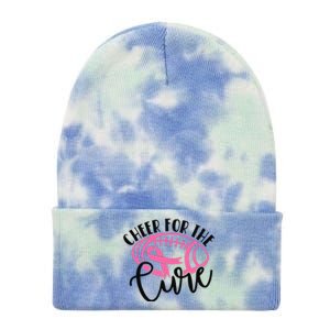 Cheer For The Cure Breast Cancer Awareness Girl Women Tie Dye 12in Knit Beanie