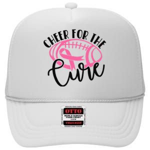 Cheer For The Cure Breast Cancer Awareness Girl Women High Crown Mesh Back Trucker Hat