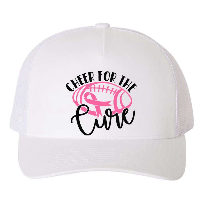 Cheer For The Cure Breast Cancer Awareness Girl Women Yupoong Adult 5-Panel Trucker Hat