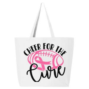 Cheer For The Cure Breast Cancer Awareness Girl Women 25L Jumbo Tote