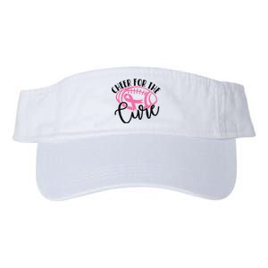 Cheer For The Cure Breast Cancer Awareness Girl Women Valucap Bio-Washed Visor