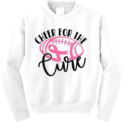 Cheer For The Cure Breast Cancer Awareness Girl Women Kids Sweatshirt