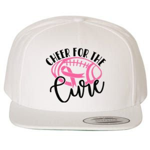 Cheer For The Cure Breast Cancer Awareness Girl Women Wool Snapback Cap