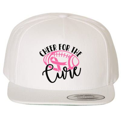 Cheer For The Cure Breast Cancer Awareness Girl Women Wool Snapback Cap