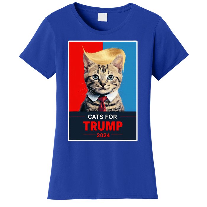 Cats For Trump 2024 Election Women's T-Shirt