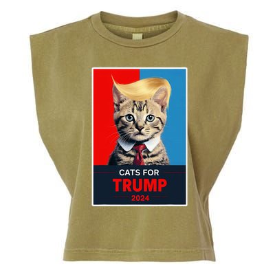 Cats For Trump 2024 Election Garment-Dyed Women's Muscle Tee