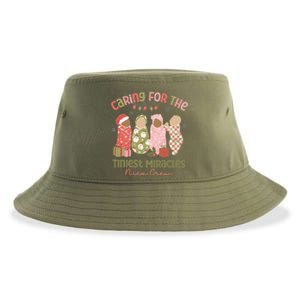 Caring For The Tiniest Miracles Nicu Crew Christmas Nurse Gift Sustainable Bucket Hat