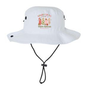 Caring For The Tiniest Miracles Nicu Crew Christmas Nurse Gift Legacy Cool Fit Booney Bucket Hat