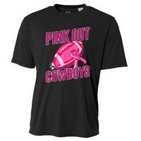 Cowboys Football Tackle Breast Cancer Gift Cooling Performance Crew T-Shirt