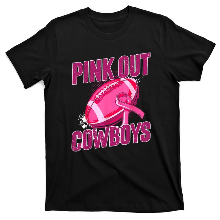 Cowboys Football Tackle Breast Cancer Gift T-Shirt