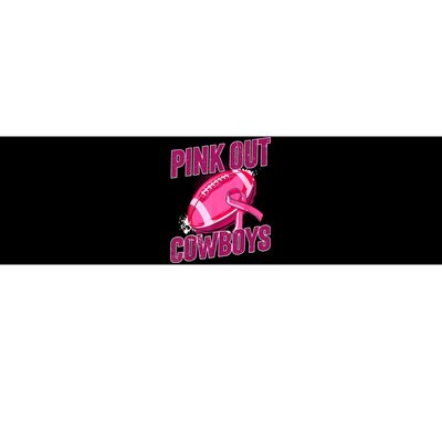 Cowboys Football Tackle Breast Cancer Gift Bumper Sticker