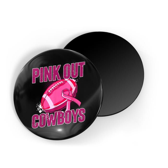 Cowboys Football Tackle Breast Cancer Gift Magnet