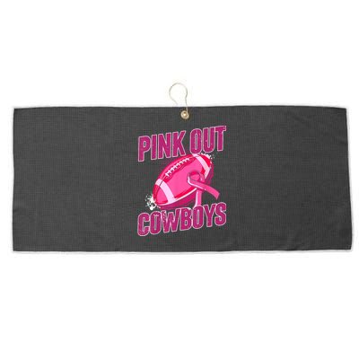 Cowboys Football Tackle Breast Cancer Gift Large Microfiber Waffle Golf Towel