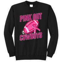 Cowboys Football Tackle Breast Cancer Gift Tall Sweatshirt