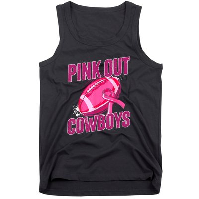 Cowboys Football Tackle Breast Cancer Gift Tank Top