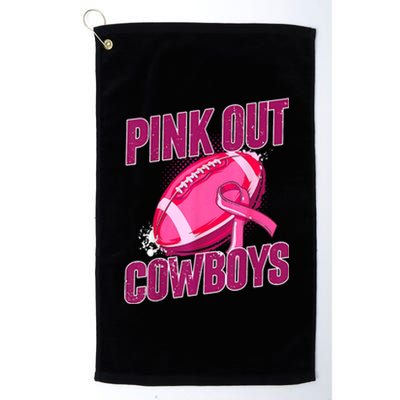 Cowboys Football Tackle Breast Cancer Gift Platinum Collection Golf Towel