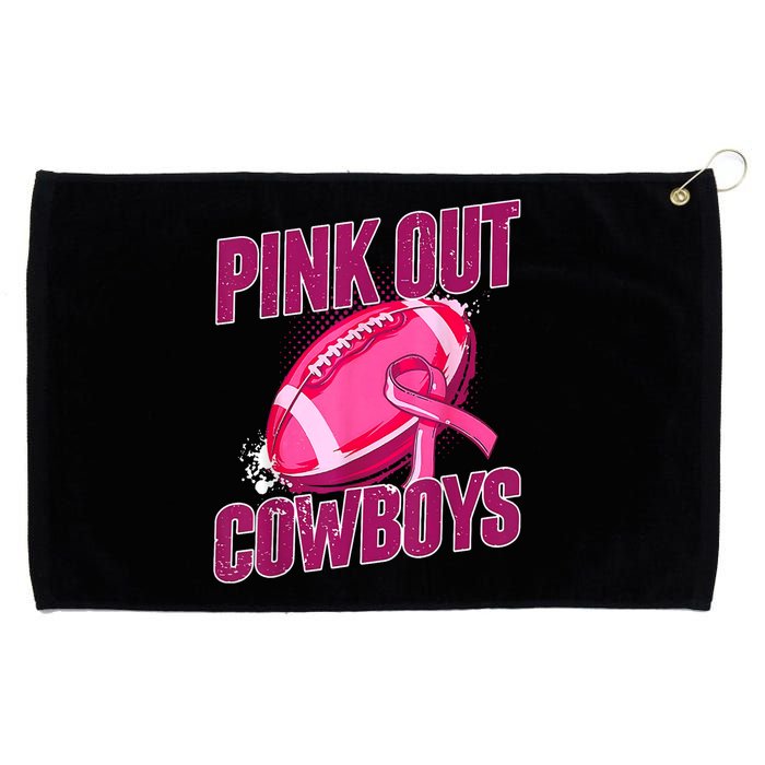 Cowboys Football Tackle Breast Cancer Gift Grommeted Golf Towel