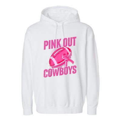 Cowboys Football Tackle Breast Cancer Gift Garment-Dyed Fleece Hoodie