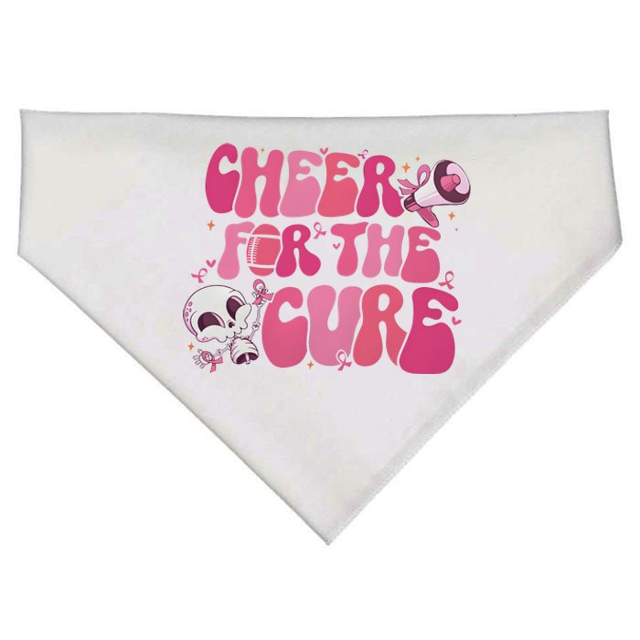 Cheer For The Cure Breast Cancer Football Pink Out USA-Made Doggie Bandana