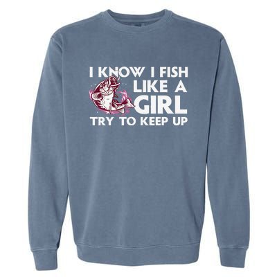 Cool Fishing Trout Angler Bass Fish Hunting Garment-Dyed Sweatshirt