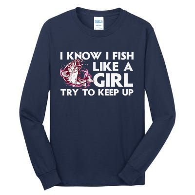 Cool Fishing Trout Angler Bass Fish Hunting Tall Long Sleeve T-Shirt