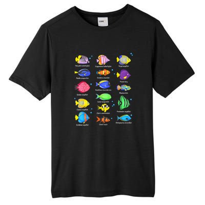 Cute Fishing Types Of Fishes Fish Water Species Gift Tall Fusion ChromaSoft Performance T-Shirt