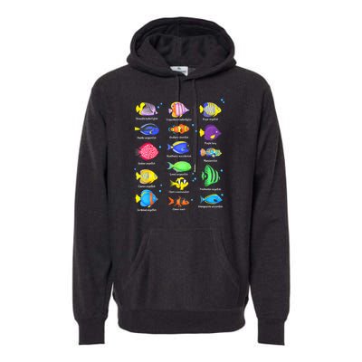 Cute Fishing Types Of Fishes Fish Water Species Gift Premium Hoodie