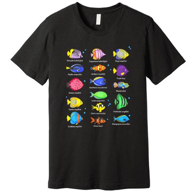 Cute Fishing Types Of Fishes Fish Water Species Gift Premium T-Shirt