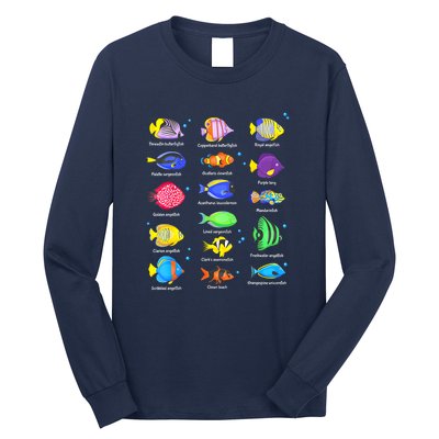 Cute Fishing Types Of Fishes Fish Water Species Gift Long Sleeve Shirt