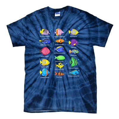 Cute Fishing Types Of Fishes Fish Water Species Gift Tie-Dye T-Shirt