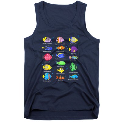 Cute Fishing Types Of Fishes Fish Water Species Gift Tank Top