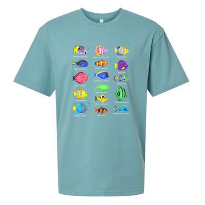 Cute Fishing Types Of Fishes Fish Water Species Gift Sueded Cloud Jersey T-Shirt