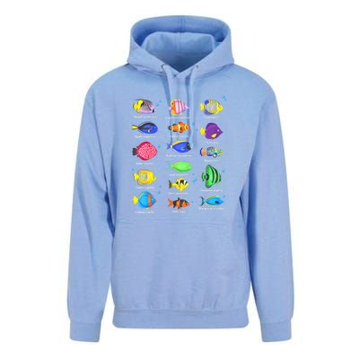 Cute Fishing Types Of Fishes Fish Water Species Gift Unisex Surf Hoodie