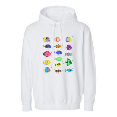 Cute Fishing Types Of Fishes Fish Water Species Gift Garment-Dyed Fleece Hoodie