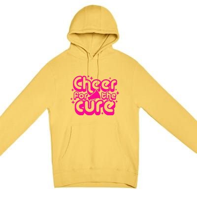 Cheer For The Cure Breast Cancer Awareness Pink Ribbon Gift Premium Pullover Hoodie