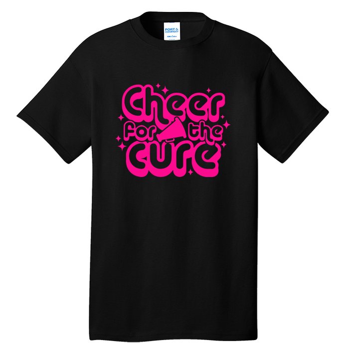 Cheer For The Cure Breast Cancer Awareness Pink Ribbon Gift Tall T-Shirt